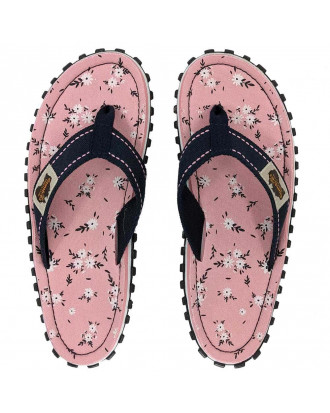 Gumbies Flip Flops Pink Pink Ditsy Model