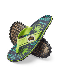Gumbies Papuci flip-flop Lime Hibiscus