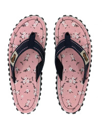 Gumbies Flip Flops Pink Pink Ditsy Model